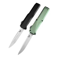BM 4600DL Phaeton AUTO OTF Knife 3.34" Black S30V Drop Point Blade, Aluminum Alloy Handles