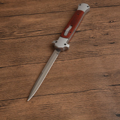 Italy Classical 13'' AKC OTF AUTO Knife Double Action 5.51" 440C Steel Blade, Color wood Handles