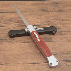 Italy Classical 13'' AKC OTF AUTO Knife Double Action 5.51" 440C Steel Blade, Color wood Handles
