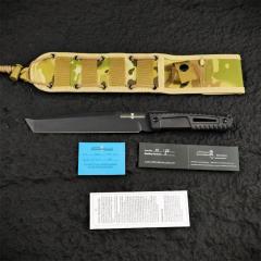 Extrema Ratio S-THIL Fixed Knife 7.24" Black N690 Tanto Edge Blade, Nylon Fiber Handles