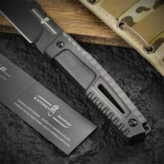 Extrema Ratio S-THIL Fixed Knife 7.24" Black N690 Tanto Edge Blade, Nylon Fiber Handles