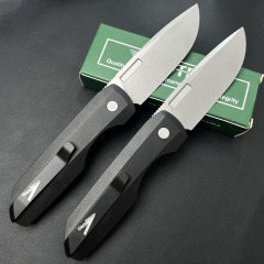 Pro-Tech AUTO Folding Knife 3.35" 440 Plain Blade, Linen + Aluminum alloy Handles