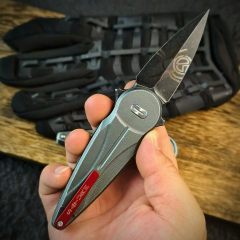FX-551ALG Saturn Folding Knife 2.48" N690Co Satin Plain Blade, Aluminum alloy Handles