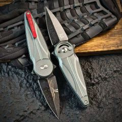 FX-551ALG Saturn Folding Knife 2.48" N690Co Satin Plain Blade, Aluminum alloy Handles