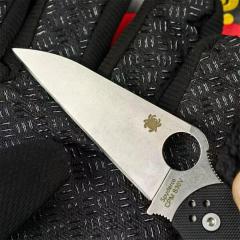 Spy C81 Beak Paramilitary 2 Folding Knife 3.15" CPM-S30V Satin Plain Blade, G10 Handles - C81GP2