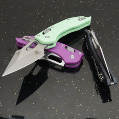 MT Stitch-Ramloc Folding Knife 3.03" D2 Stonewashed Blade, Nylon Fiber Handles
