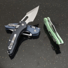 MT Stitch-Ramloc Folding Knife 3.03" D2 Stonewashed Blade, Nylon Fiber Handles
