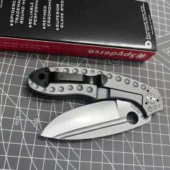 Spy C151 Folding Knife 3.66" CPM-3V Satin Plain Blade, G10+ Titanium Handles - C151TI