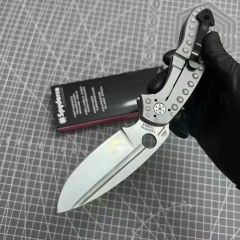 Spy C151 Folding Knife 3.66" CPM-3V Satin Plain Blade, G10+ Titanium Handles - C151TI