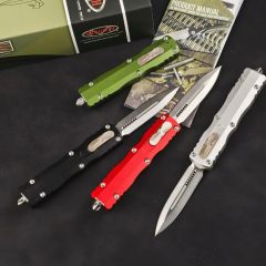 MT 225-10 Dirac III AUTO OTF Knife 2.76" Double Edge D2 Blade, Aviation Aluminum Handles