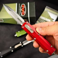 MT 225-10 Dirac III AUTO OTF Knife 2.76" Double Edge D2 Blade, Aviation Aluminum Handles