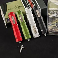 MT 225-10 Dirac III AUTO OTF Knife 2.76" Double Edge D2 Blade, Aviation Aluminum Handles
