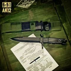 Classical AK12 Fixed Knife 6.5" 440C Blade, ABS Handles