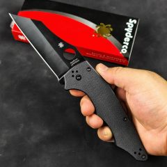 Spy C253 YoJumbo Folding Knife 3.82" S30V Satin Plain Blade, G10 Handles, Compression Lock - C253GP