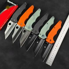 Spy C253 YoJumbo Folding Knife 3.82" S30V Satin Plain Blade, G10 Handles, Compression Lock - C253GP