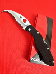 Spy C12 Civilian Folding Knife 4.13" 9Cr18 Serrated Blade, G10 Handles, Lockback - C12GS