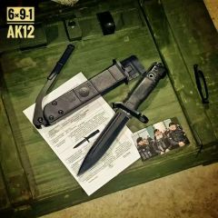 Classical AK12 Fixed Knife 6.5" 440C Blade, ABS Handles