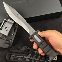 Boker Plus Extension Knife, D2 Stonewashed Variable Length Recurve Blade, TPE Handles, Kydex Sheath