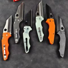 Spy C253 YoJumbo Folding Knife 3.82" S30V Satin Plain Blade, G10 Handles, Compression Lock - C253GP