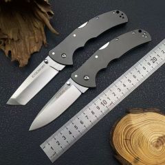 Cold Steel 58PS/58PT Code 4 Spear Point Folding Knife 3.35" S35VN Satin Plain Blade, Aluminum Handles, Lockback