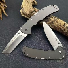 Cold Steel 58PS/58PT Code 4 Spear Point Folding Knife 3.35" S35VN Satin Plain Blade, Aluminum Handles, Lockback