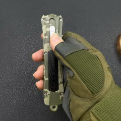 MT A163 Camo Combat Troodon AUTO OTF Knife 3.54" 8Cr14 Blade, Zinc Alloy Handles