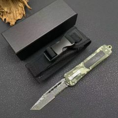 MT A163 Camo Combat Troodon AUTO OTF Knife 3.54" 8Cr14 Blade, Zinc Alloy Handles