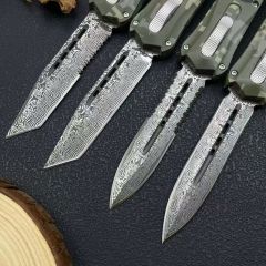 MT A163 Camo Combat Troodon AUTO OTF Knife 3.54" 8Cr14 Blade, Zinc Alloy Handles