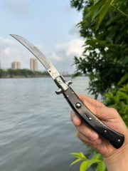 Italy AKC 11'' Godfather Stiletto Mafia OTF AUTO Knife 3.54" 440C Kriss Blade, Acrylic Handles