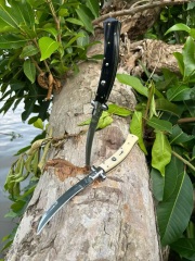 Italy AKC 11'' Godfather Stiletto Mafia OTF AUTO Knife 3.54" 440C Kriss Blade, Acrylic Handles