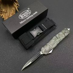 MT Combat Troodon Camo A07 AUTO OTF Knife 3.54" 440 Dagger Blade, Zinc Aluminum Alloy Handles