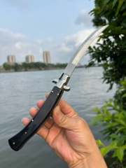 Italy AKC 11'' Godfather Stiletto Mafia OTF AUTO Knife 3.54" 440C Kriss Blade, Acrylic Handles