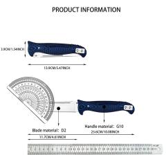 Russia Crawler Folding Blade Knife 4.61" D2 Blade, G10 Handles