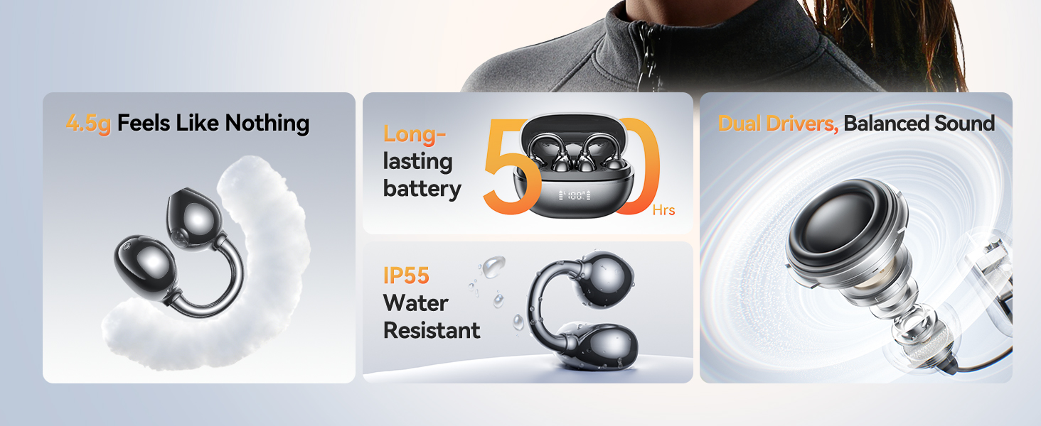 Kinglucky A20 Open-Ear Clip-On Earbuds