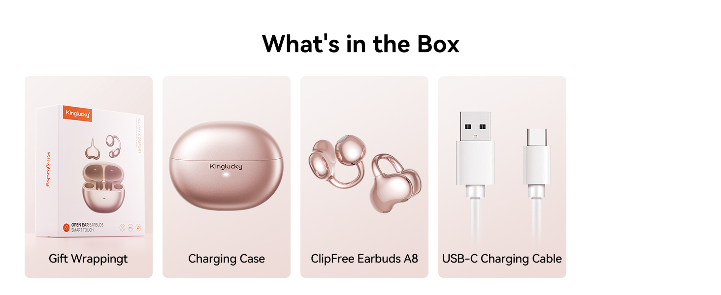 Kinglucky A8 Secure Fit Open Ear Earbuds