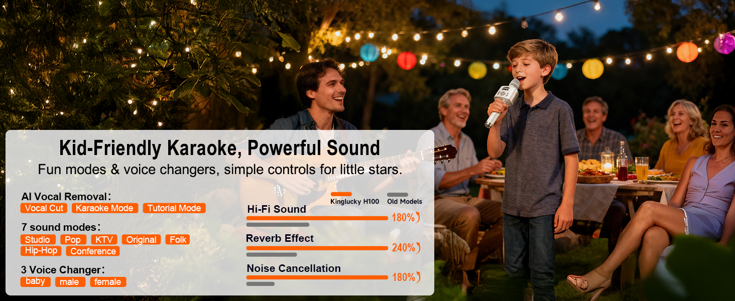 Kinglucky H100 Karaoke Microphone