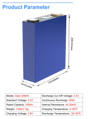 XDLE-Prismatic LFP Cells 3.2v 206ah