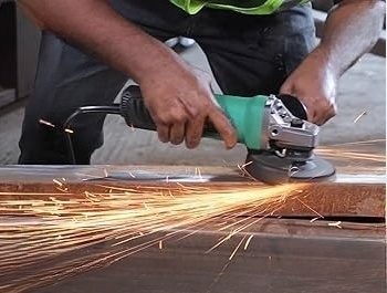 FUJI electric angle grinder for industrial metalworking
