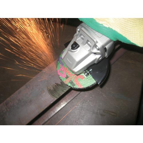 Multi-material grinding wheel (FUJI JITAN) handling cast iron deburring