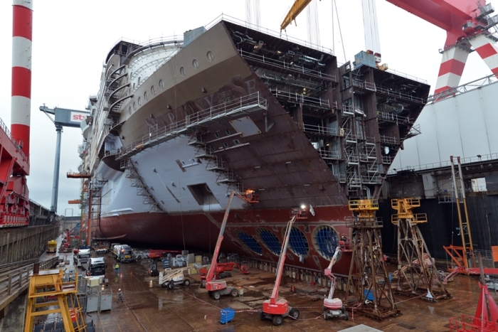vessel is under construction in one shipyard