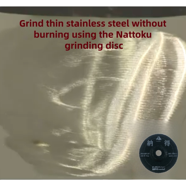 No burn marks on thin stainless steel with Fuji Nattoku disc