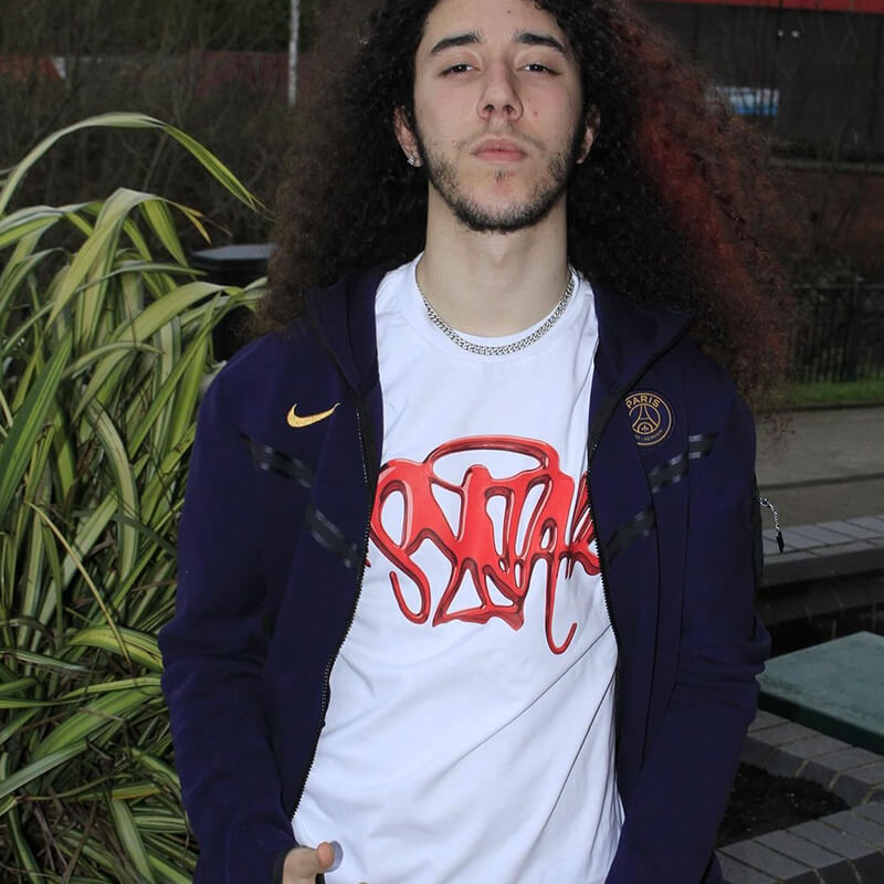 Syna World Chrome Tee White Wearing Effect