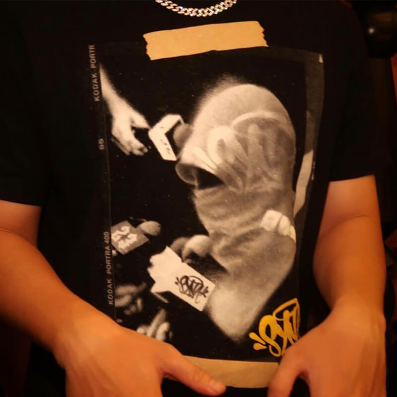 Syna World No Comment Tee Black Wearing Effect