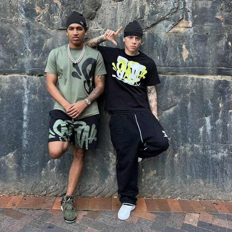Syna World Tribe Glow In The Dark Tee Black Wearing Effect