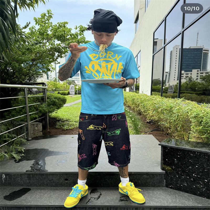 Syna World Born T-shirt Blue Wearing Effect