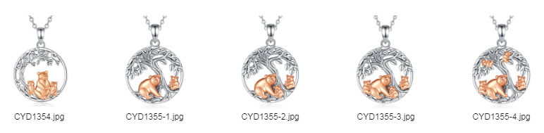 animal mom baby pendant Mother's Day jewelry wholesale