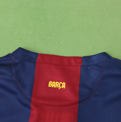 14 15 barcelona home retro long sleeve soccer jersey