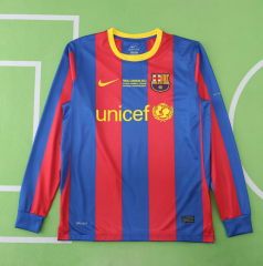 10 11 Barcelona home retro long sleeve jersey