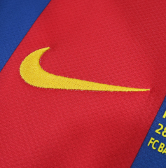 10 11 Barcelona home retro long sleeve jersey
