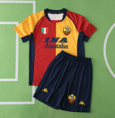 retro 01 02 ROMA Champions League Home kids kit